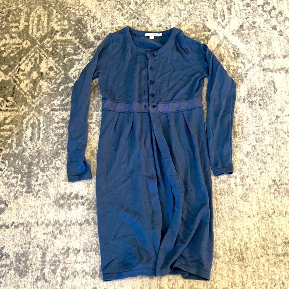 Half button, long cardigan